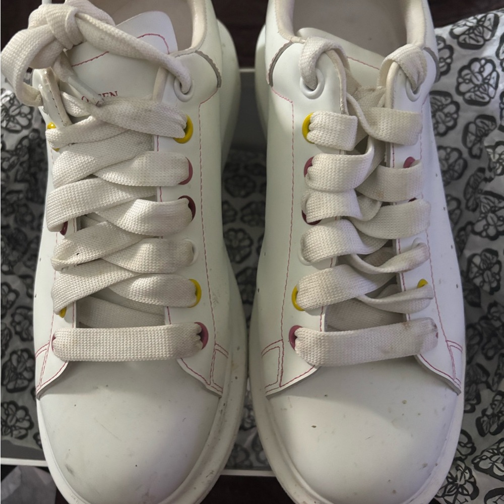 Alexander McQueen White Athletic Shoes